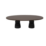 Container Oval Table: Large + New Antiques + Cinnamon Stained + Black