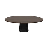 Container Oval Table: Small + Cinnamon Stained + Black