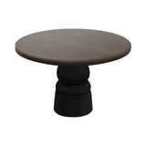 Container Round Table: Large + New Antiques + Cinnamon Stained + Black