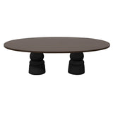Container Oval Table: Large + New Antiques + Cinnamon Stained + Black