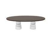 Container Oval Table: Large + New Antiques + Cinnamon Stained + White