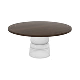 Container Round Table: Extra Large + New Antiques + Cinnamon Stained + White