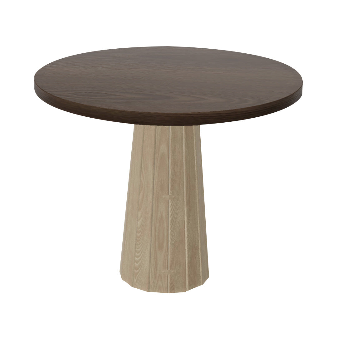 Container Round Table: Small + Bodhi Cover + Cinnamon Stained + White Wash