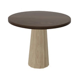 Container Round Table: Small + Bodhi Cover + Cinnamon Stained + White Wash