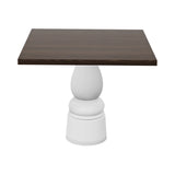 Container Square Table: Large + New Antiques + Cinnamon Stained + White