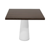 Container Square Table: Large + Cinnamon Stained + White