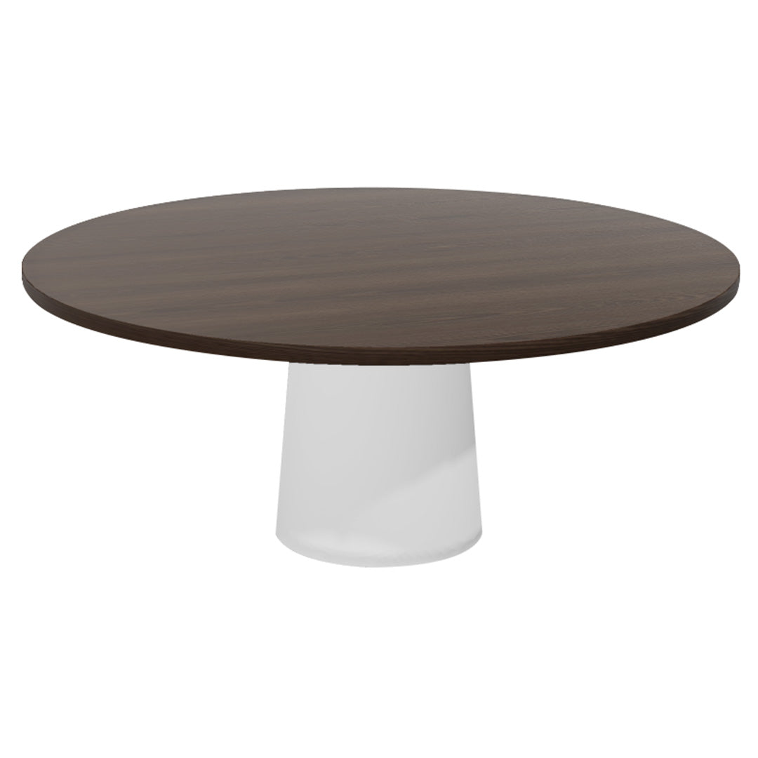 Container Round Table: XXL + Cinnamon Stained + White