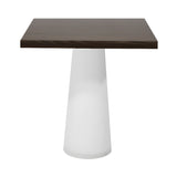 Container Square Table: Small + Cinnamon Stained + White