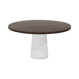 Container Round Table: Large + Cinnamon Stained + White