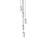 Cirio Cascada Pendant Lamp: 5 + White Porcelain