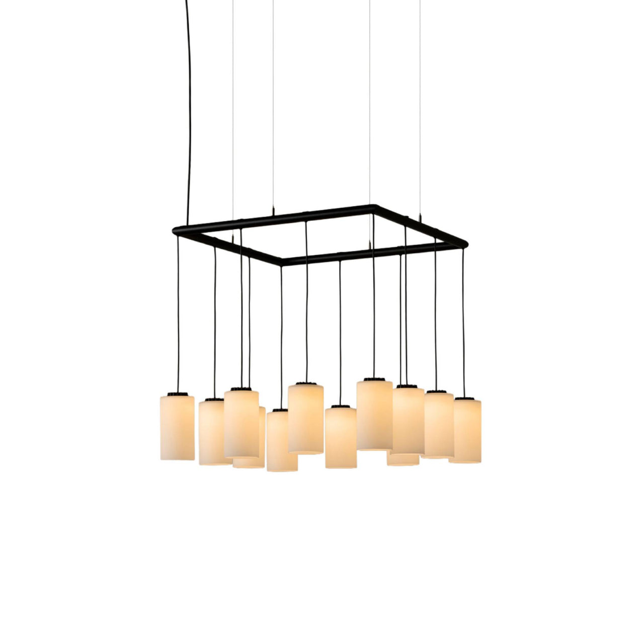 Cirio Cuadrada Pendant Lamp: White Opal Glass