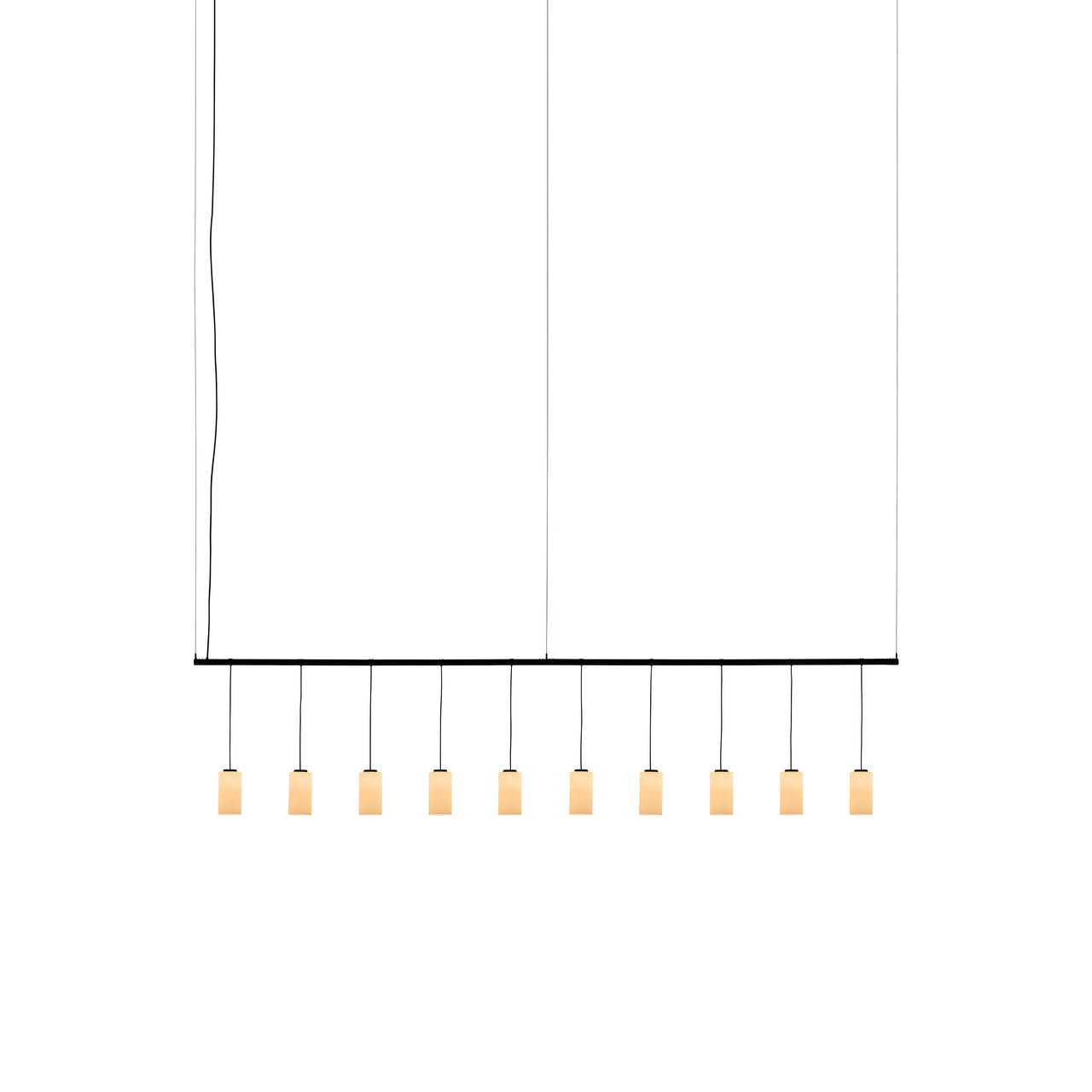 Cirio Lineal Pendant Lamp: 2 + White Opal Glass