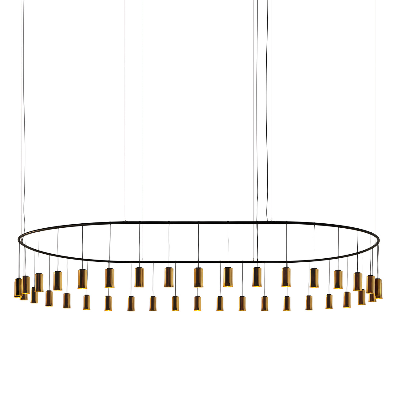 Cirio Oval Pendant Lamp: Polished Brass