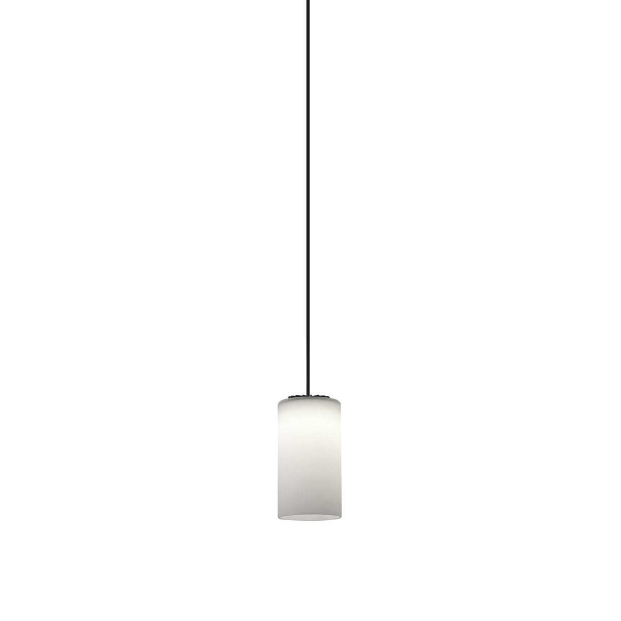 Cirio Simple Pendant Lamp: White Opal Glass