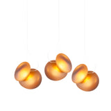 Pebble Linear 3 Pendant Light: A + D + Citrine + Citrine