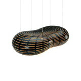 Cloud Suspension Light: Large - 67.6 + Black + Bamboo + White