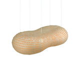 Cloud Suspension Light: Large - 67.6 + Bamboo + Orange + White