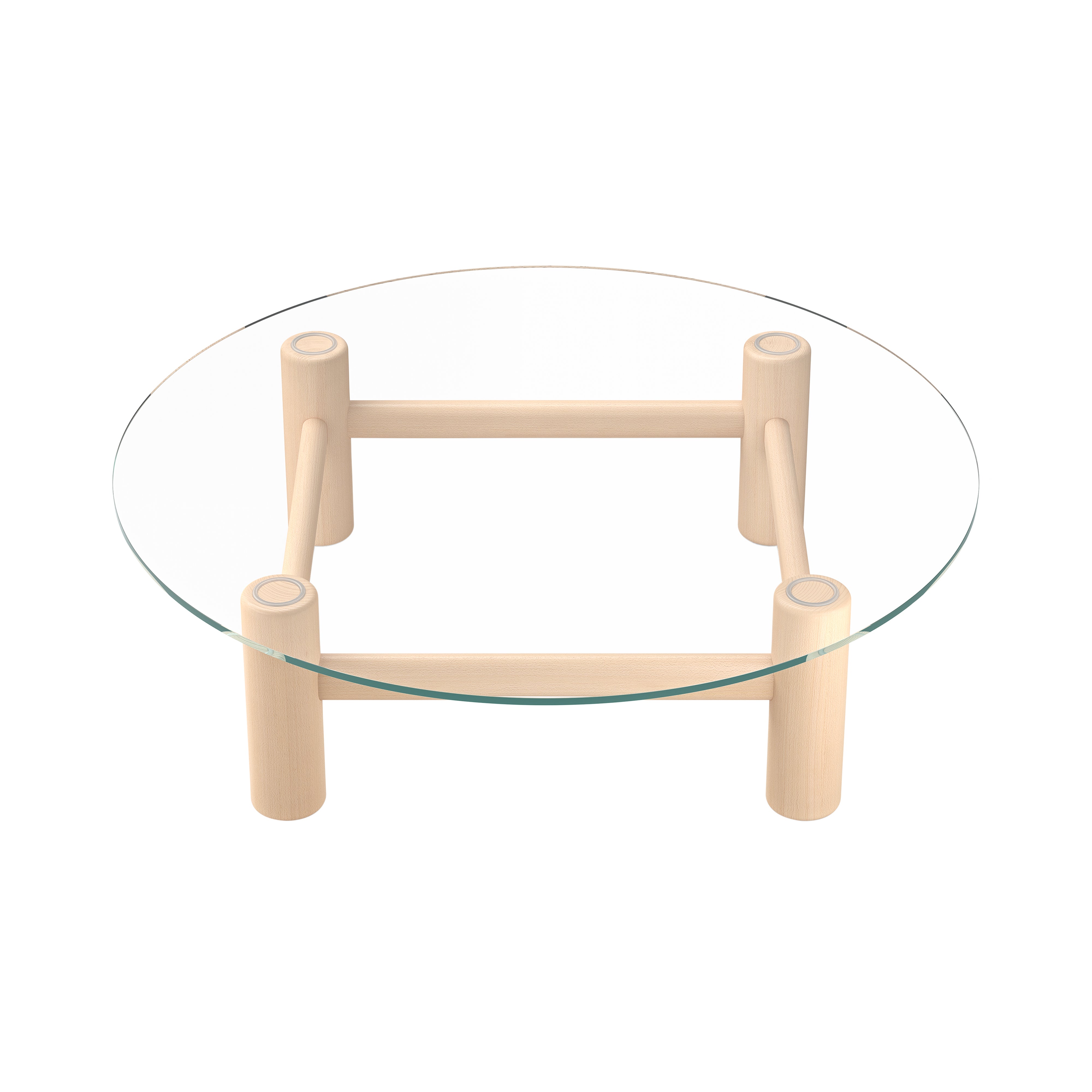 Boundary Coffee Table: Round + Natural Beech