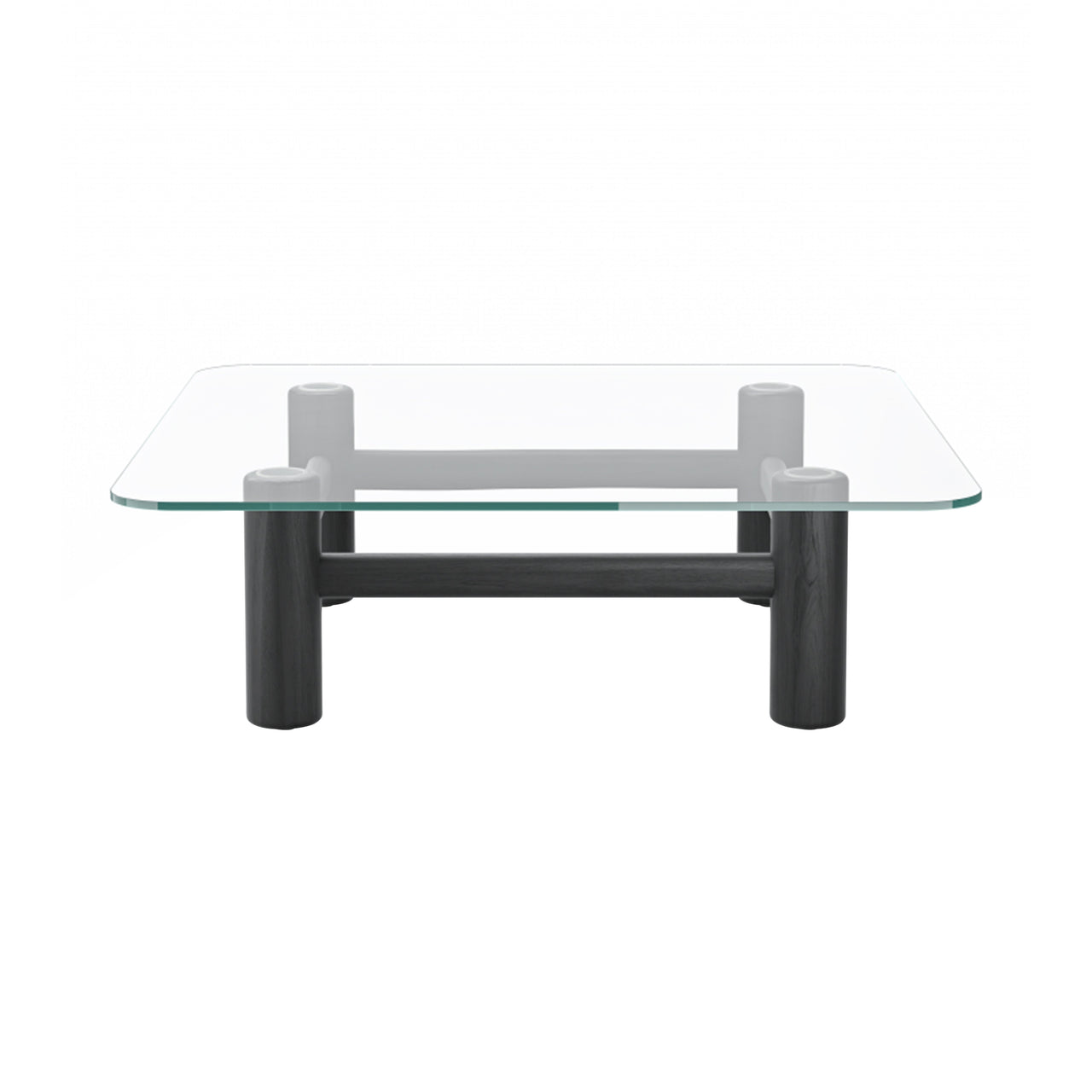 Boundary Coffee Table: Square + Black Stained Ash