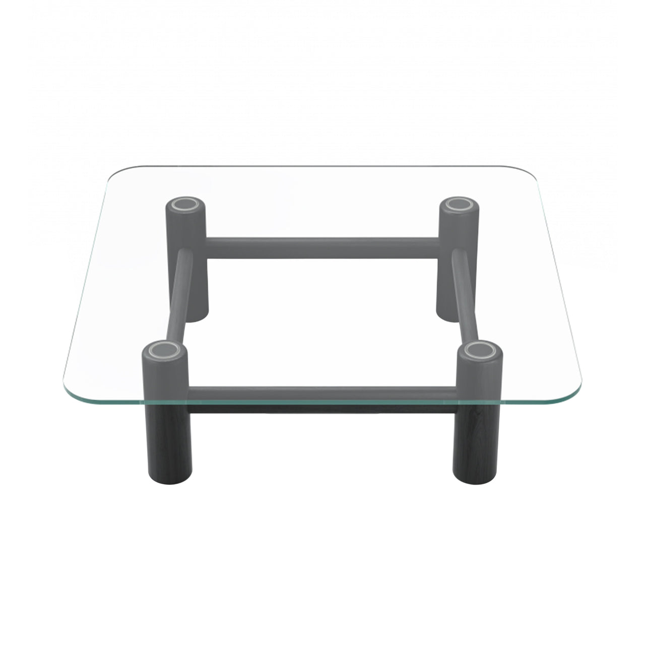 Boundary Coffee Table: Square + Black Stained Ash