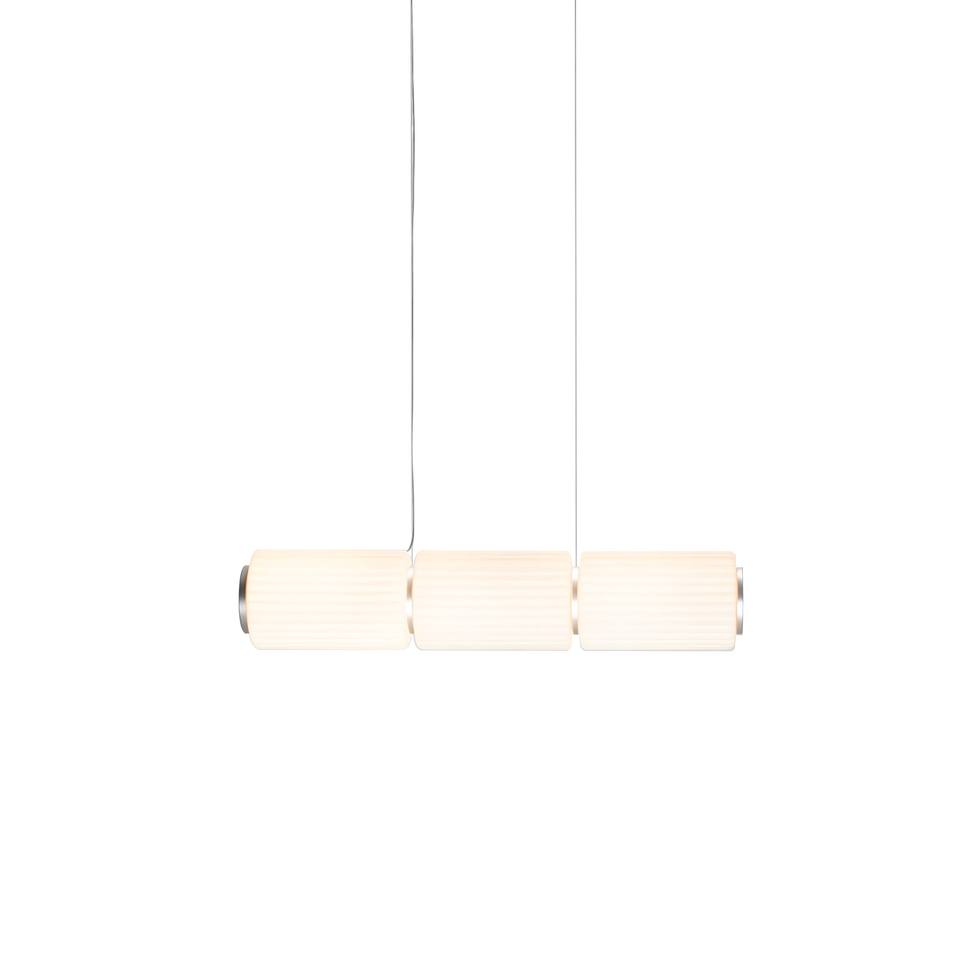Column 175 Horizontal Pendant: 3 Units + Ivory