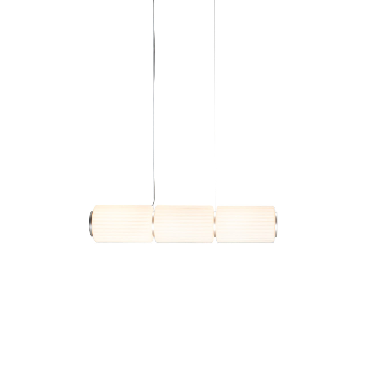 Column 175 Horizontal Pendant: 3 Units + Ivory