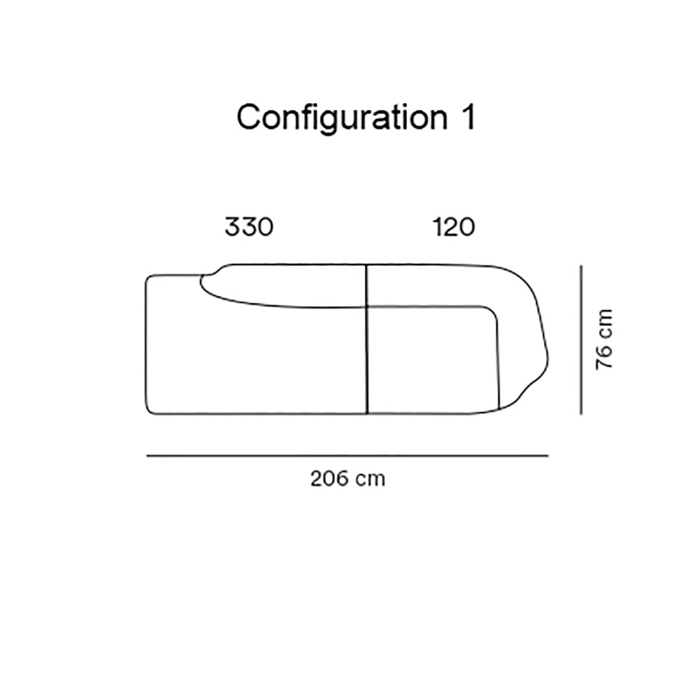 Sum Modular Sofa: Aluminum Base