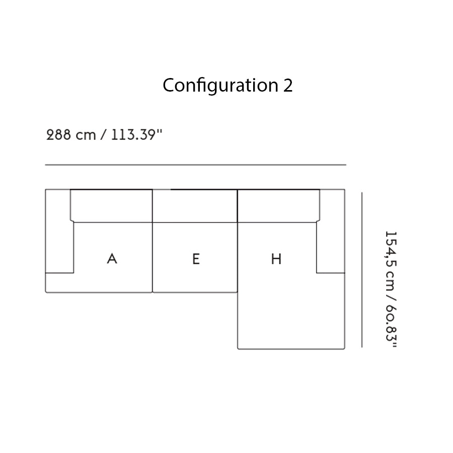 Connect Soft Modular Sofa: 3 Seater - Quick Ship