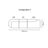 Sum Modular Sofa: Aluminum Base