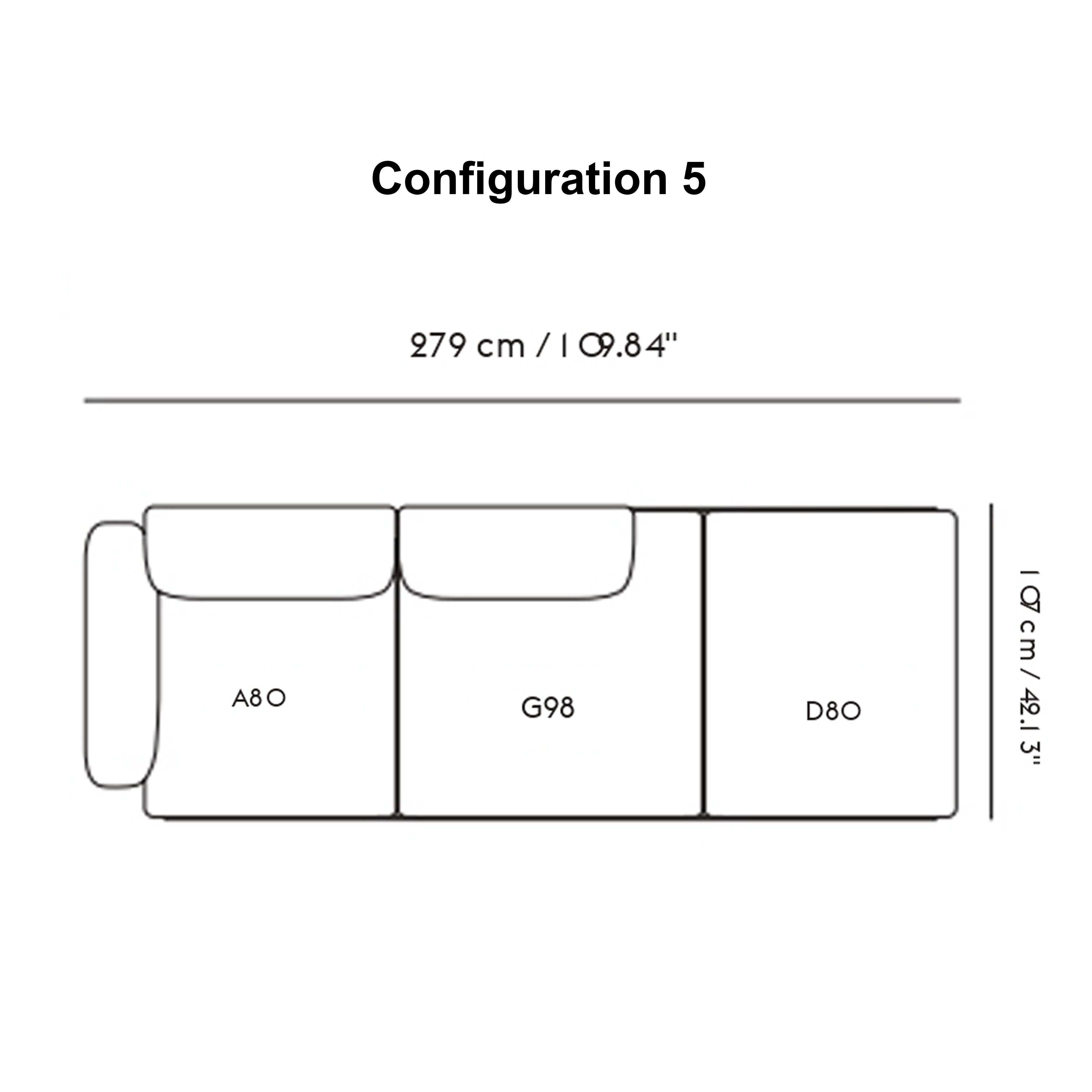In Situ Modular Sofa: 3 Seater