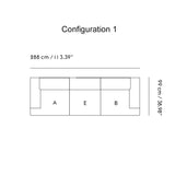 Connect Soft Modular Sofa: 3 Seater