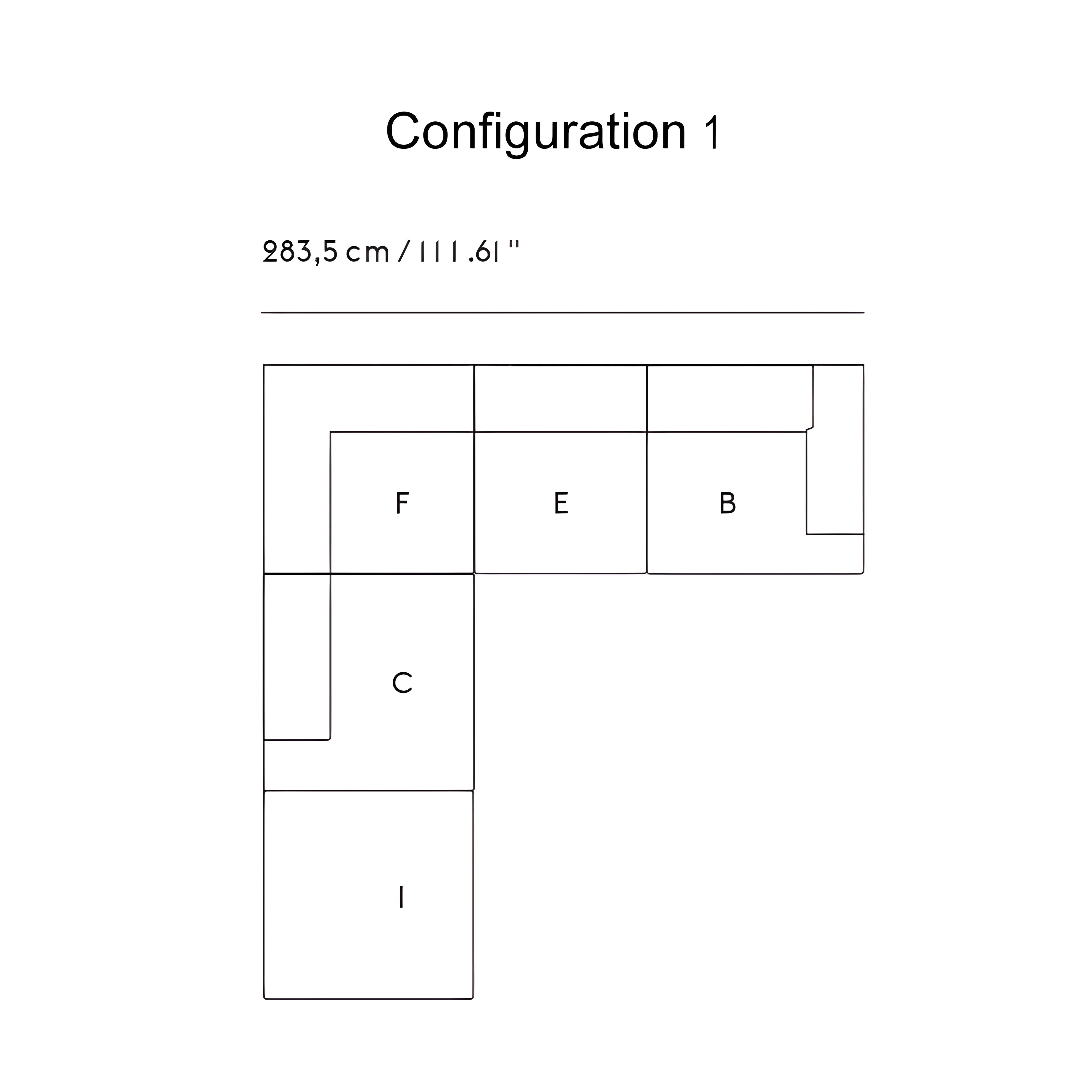 Connect Soft Modular Sofa: Corner + Configuration 1