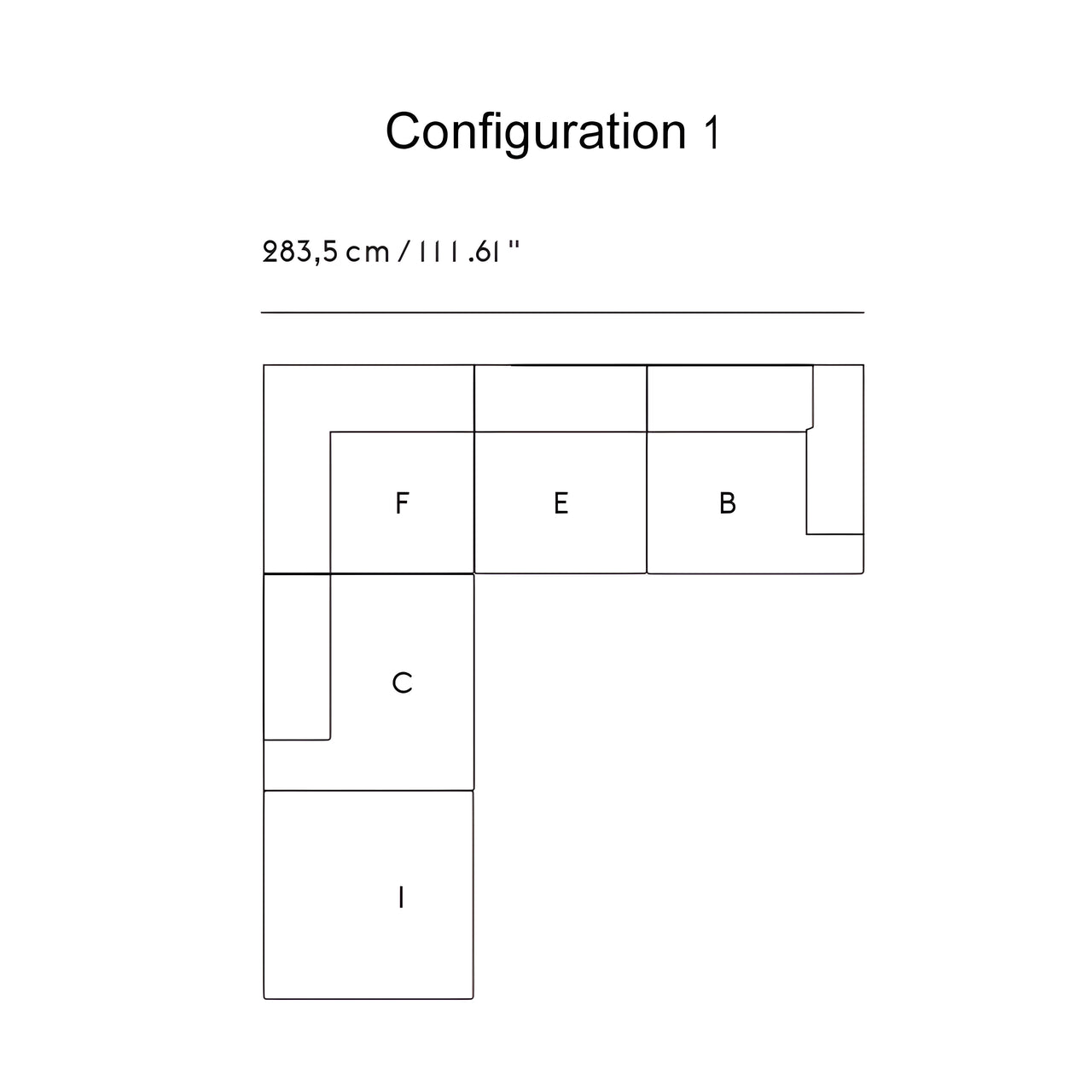 Connect Soft Modular Sofa: Corner + Configuration 1