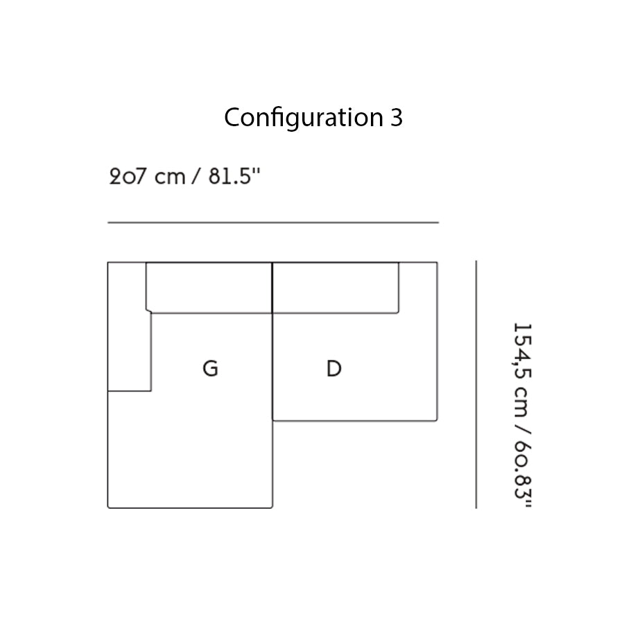 Connect Soft Modular Sofa: 2 Seater - Quick Ship