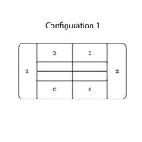 Connect Modular Sofa: Back-To-Back + Configuration 1