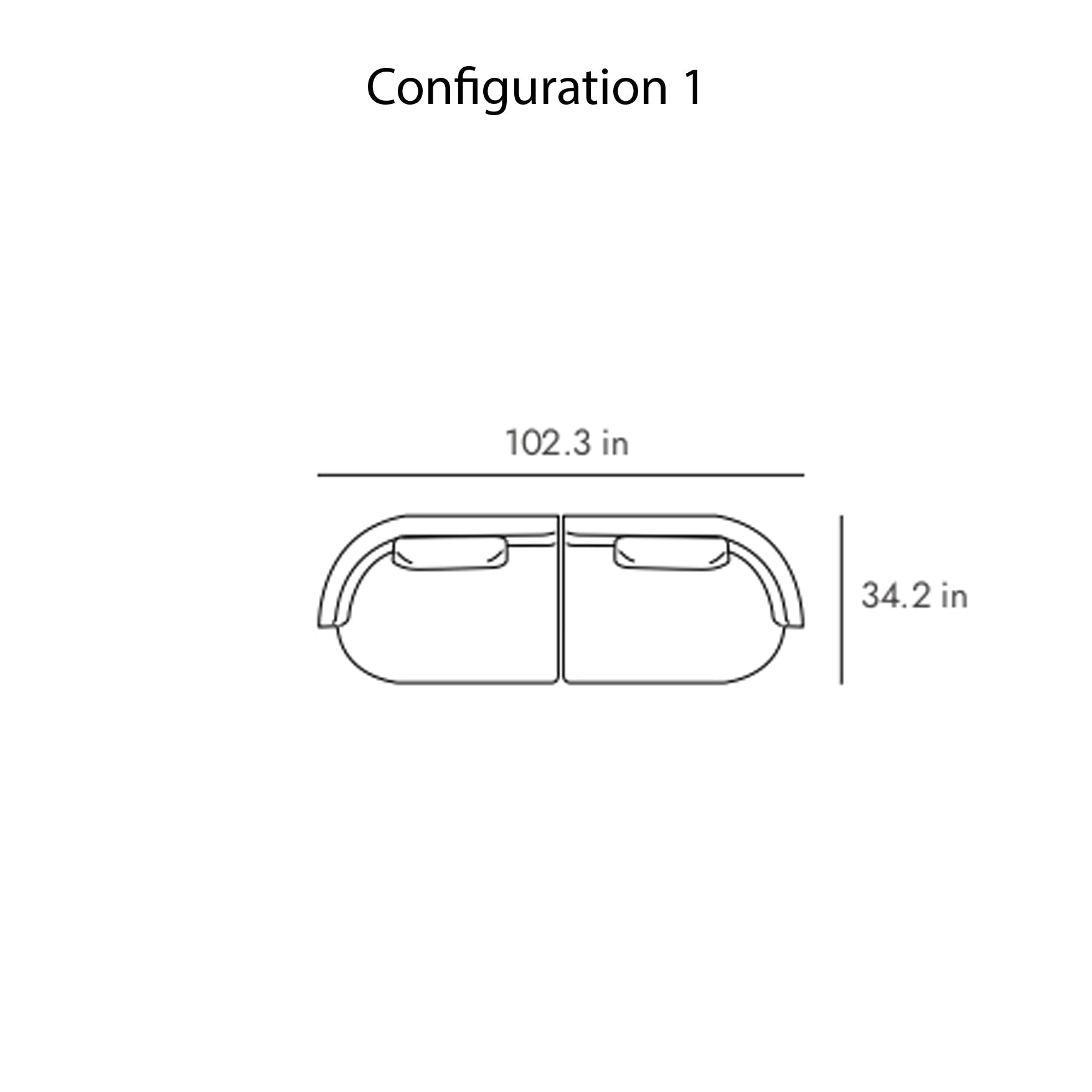 Sena Modular Sofa: Configuration 1