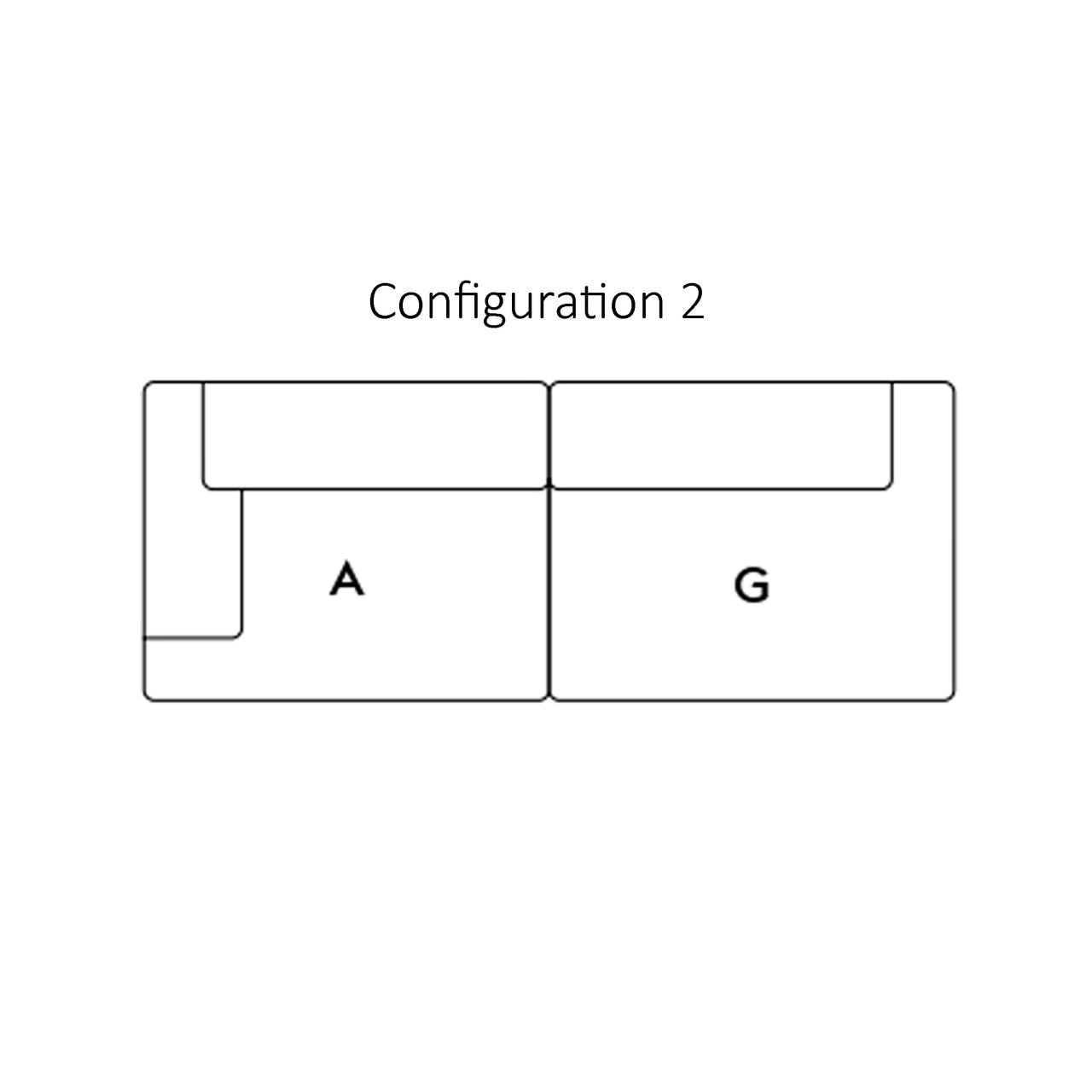 Connect Modular Sofa: Configuration 2