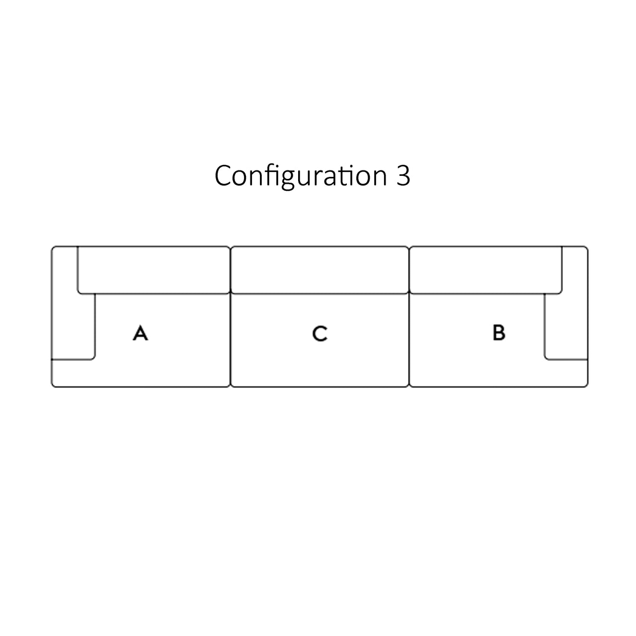 Connect Modular Sofa: Configuration 3