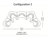 Cloverleaf Sofa: Configuration 3