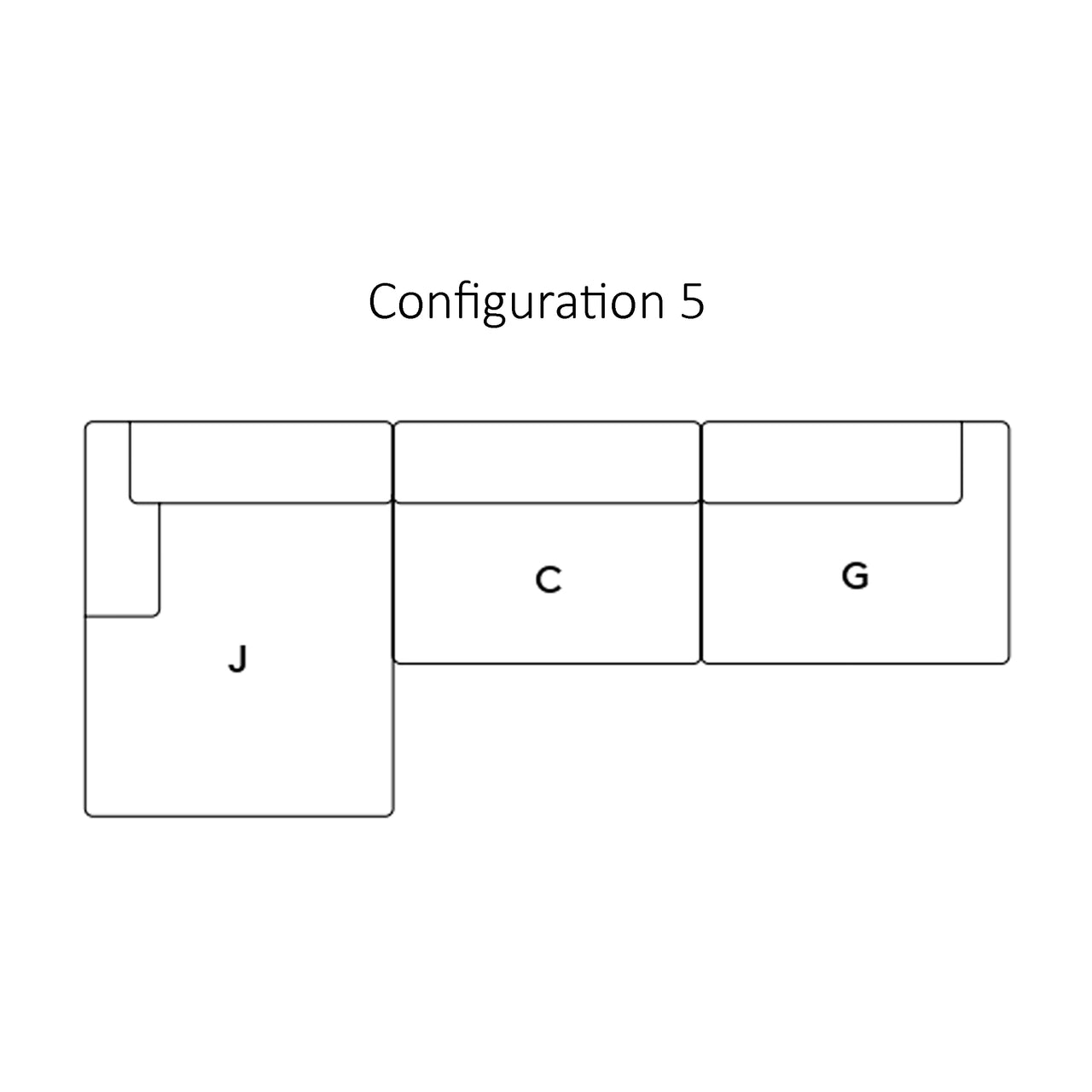 Connect Modular Sofa: Configuration 5