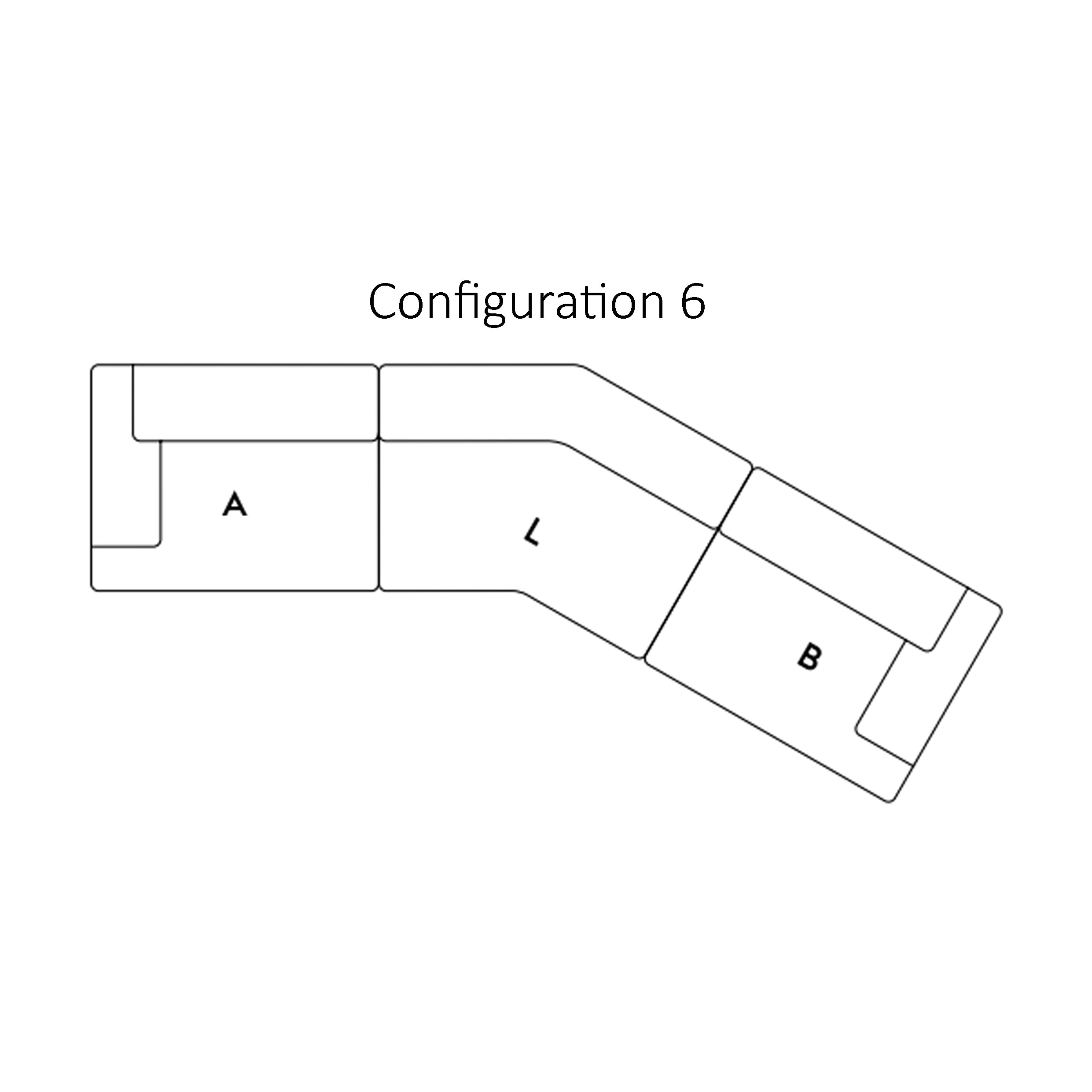 Connect Modular Sofa: Configuration 6