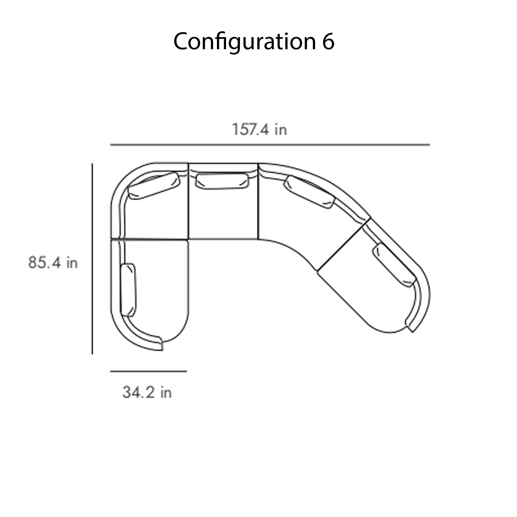 Sena Modular Sofa: Configuration 6