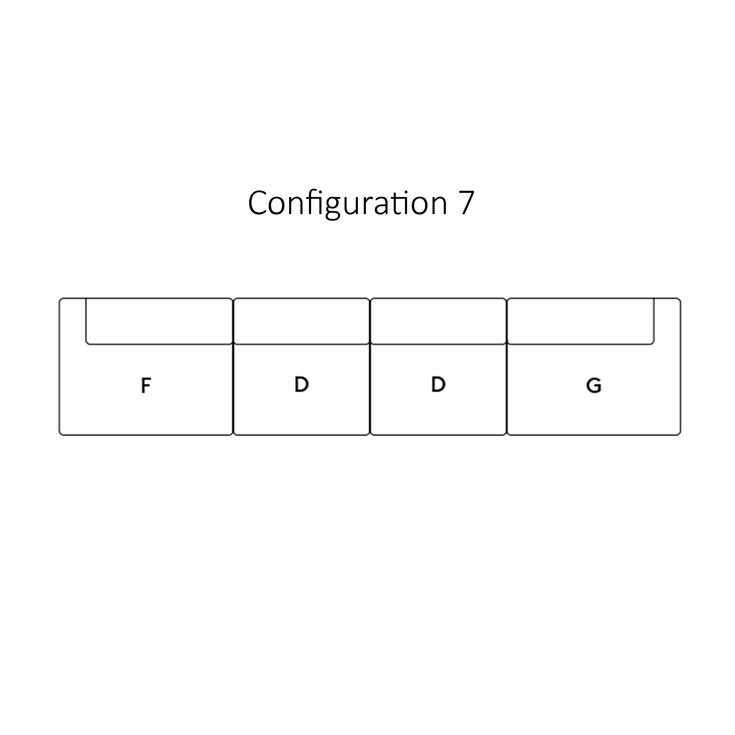 Connect Modular Sofa: Configuration 7