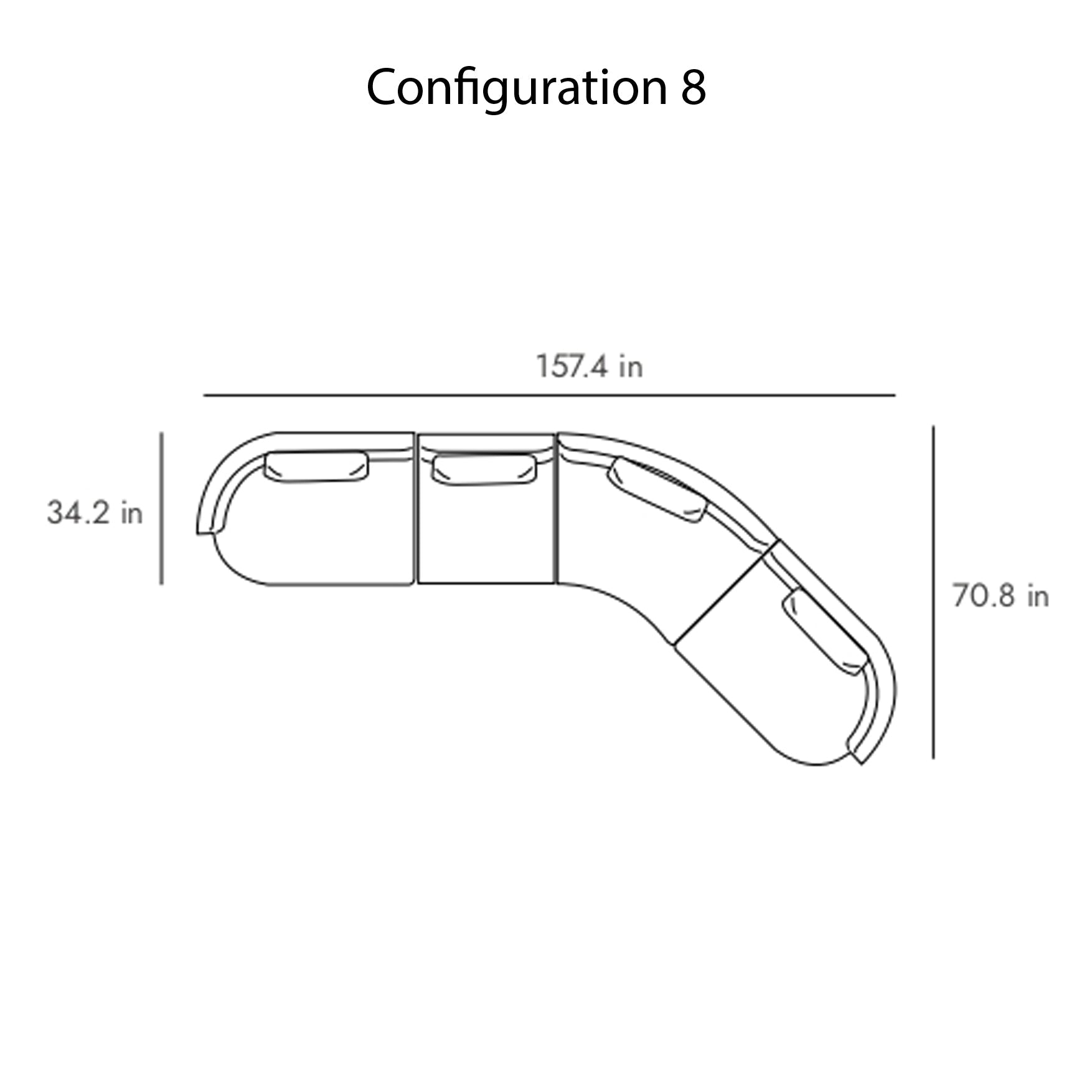 Sena Modular Sofa: Configuration 8