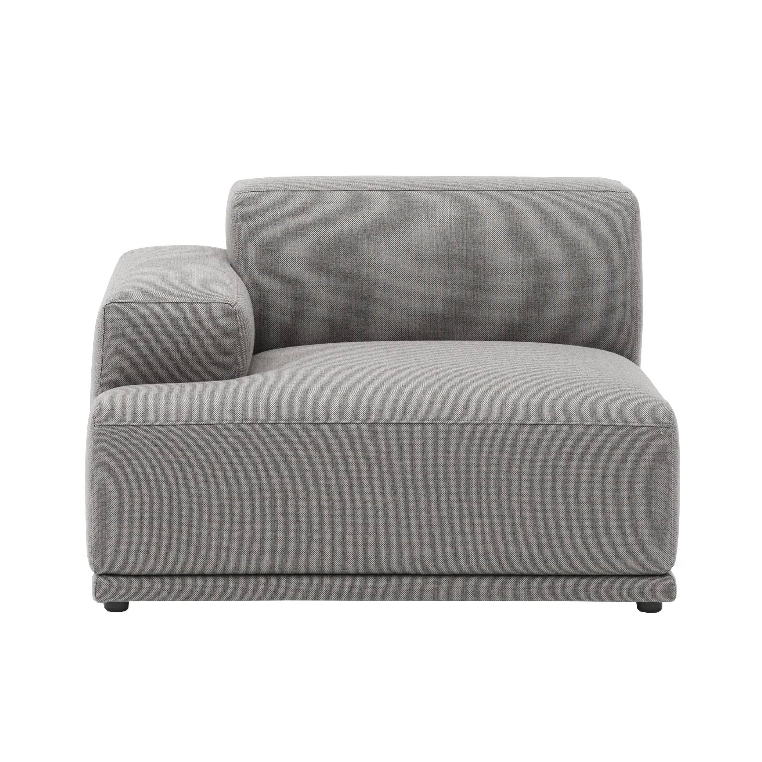 Connect Soft Sofa Modules: Left Armrest A + Re-Wool 128