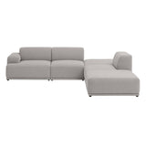 Connect Soft Modular Sofa: Corner + Configuration 3 + Clay 12