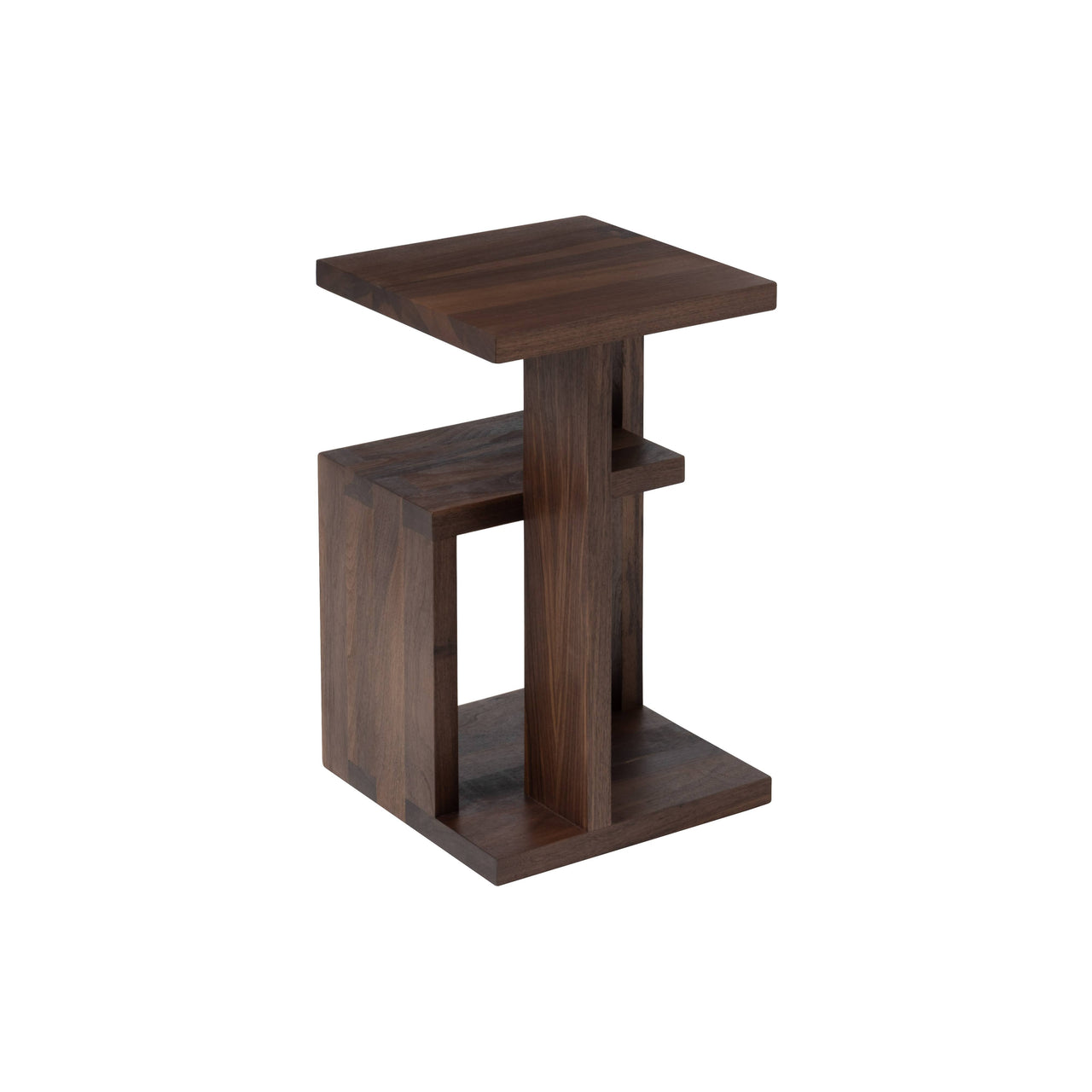 Constructivist Side Table: American Walnut