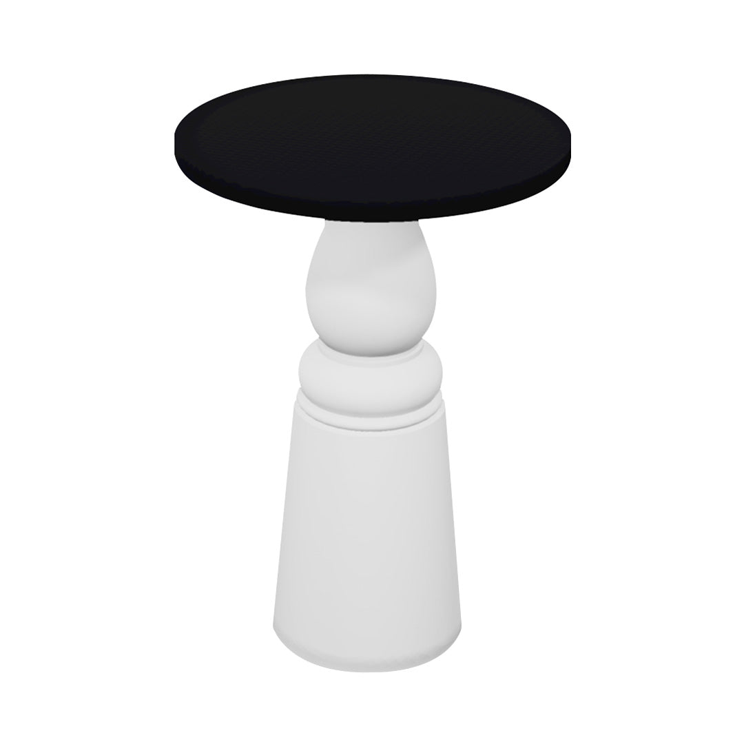Container Bar Table: New Antiques + Round + Black + White