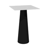 Container HPL Bar Table: Square + White + Black