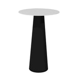 Container HPL Bar Table: Round + White + Black